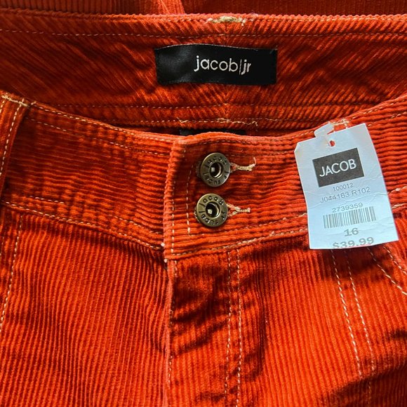 JACOB JR. BNWT Girl's Pants: Size US 16 Length is 34" Dark Orange Colour - Picture 6 of 7